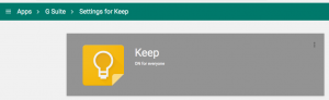 Keep in G Suite