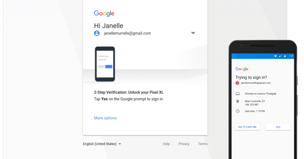 Make Google Prompt your first choice for 2-step 1 verification