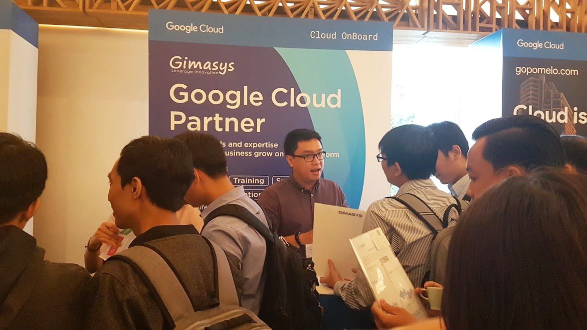 Gimasys có cơ hội được trao đổi và tư vấn cho khách mời về các sản phẩm Google Cloud Platform