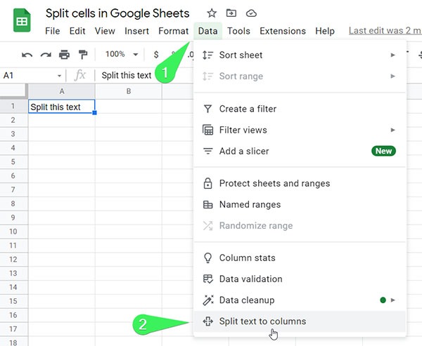 Split data into separate pieces