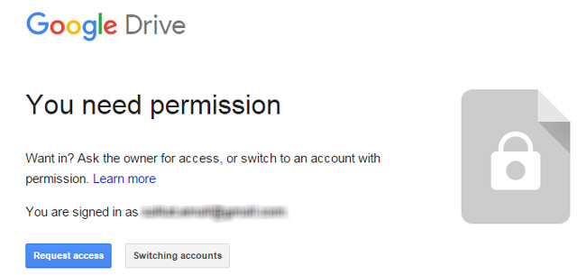 Google requests access permission from users