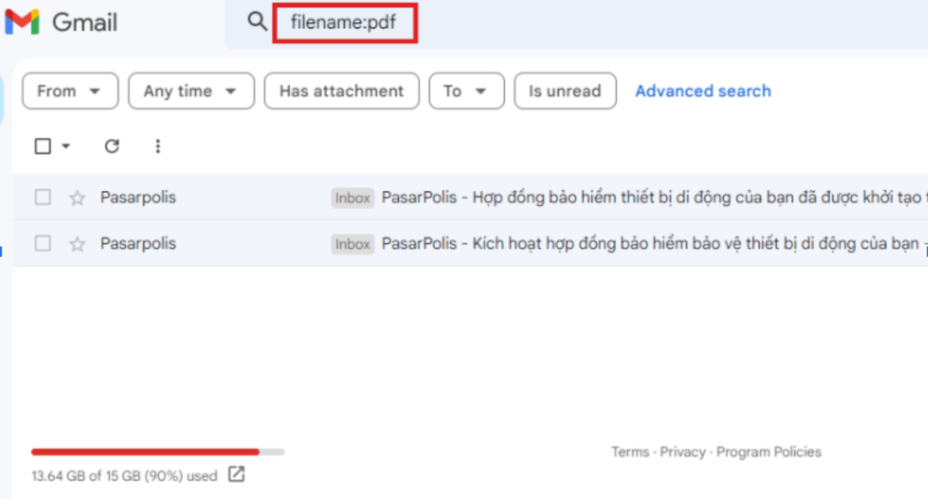 Các cách đơn giản để giải phóng bộ nhớ gmail khi hết dung lượng lưu trữ (1)