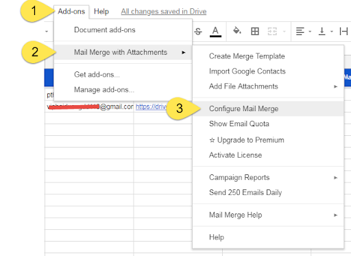 Instructions on how to use the Mail Merge Gmail utility 15
