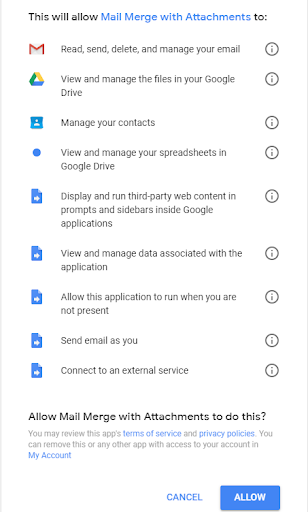 Instructions on how to use the Mail Merge Gmail 2 utility