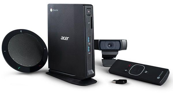 Chromebox for Meetings solution includes both hardware (hardware kit) and management software (CfM license)