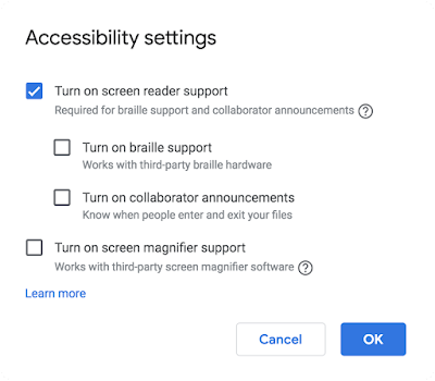 Google Docs, Sheets, Slides: Tính năng truy cập dễ dàng hơn 1