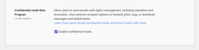 google confidential mode