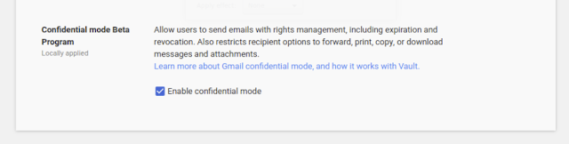 Keep data secure with Gmail confidential mode (beta) 1