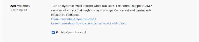 Dynamic email on Gmail (beta) 2