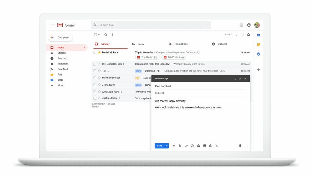 Suggestions Subject by Smart Compose on Gmail