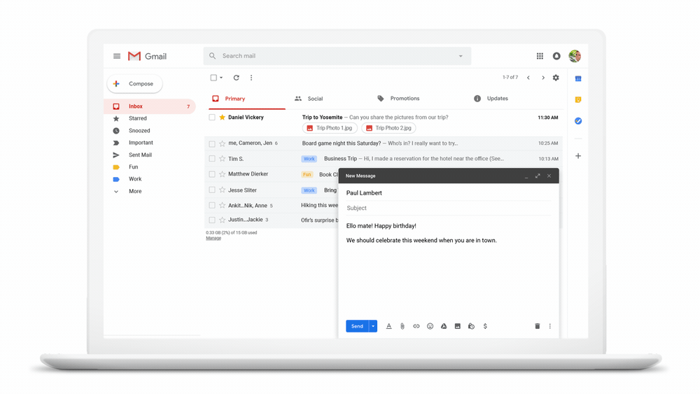 Gợi ý Subject bởi Smart Compose trên Gmail