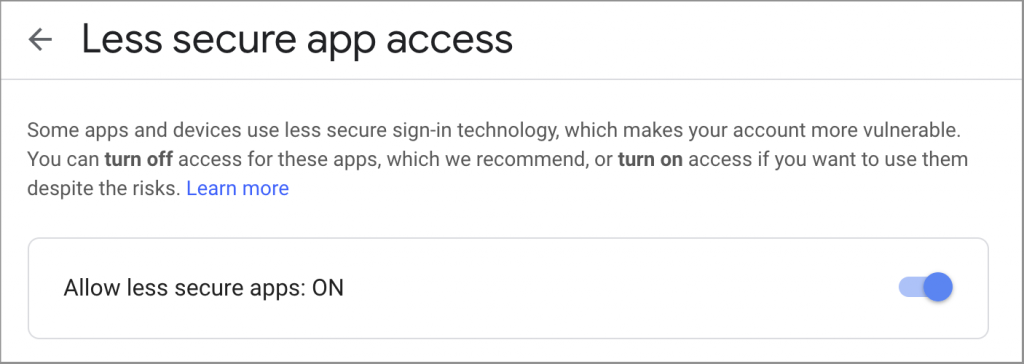 Limit access to less secure apps to protect your G Suite account 