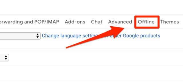 Gmail offline feature