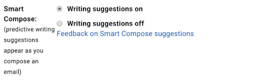 Smart mail composing feature on Gmail