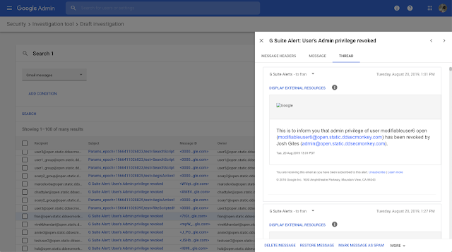 See Gmail content directly in the investigation tool 