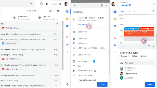 Google allows editing Calendar events directly on Gmail and Docs 1