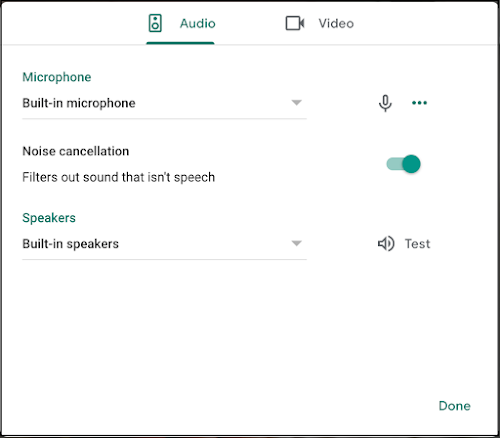 Google Meet adds noise filtering outside the meeting 1