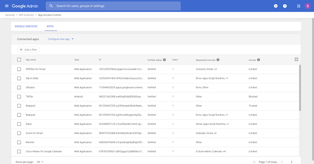 Block apps from accessing G Suite data with app access control 2