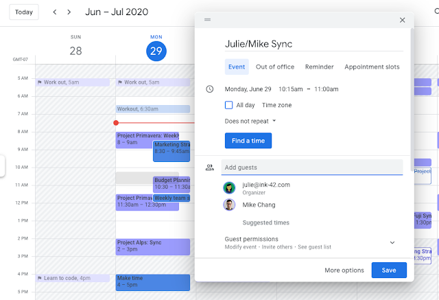 Improve the calendar creation feature of Google Calendar on the web platform