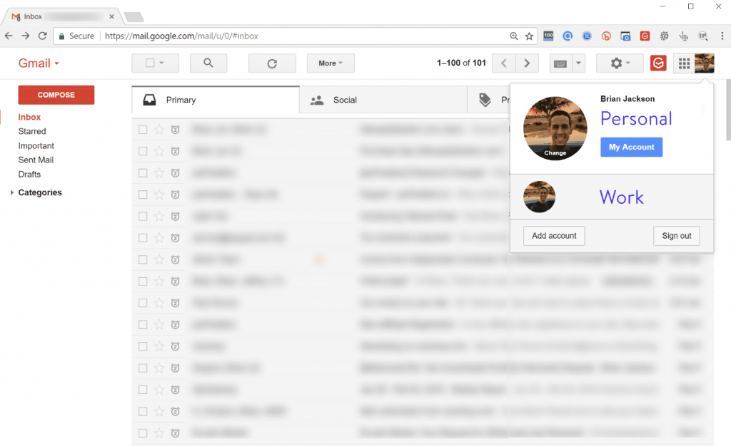 giao diện gmail g suite