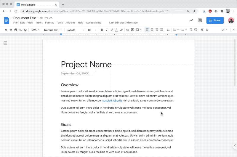 google doc new features