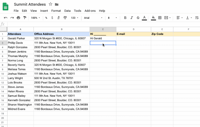 Use Smart Fill for Google Sheets to automatically import data