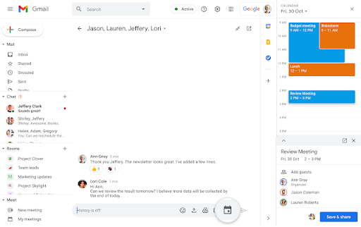 Schedule event on Google Chat