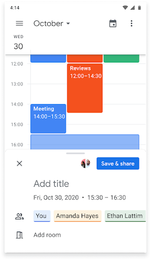 Lên lịch cho sự kiện trong Google Calendar từ Google Chat 1