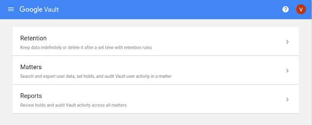 Google Vault updates new interface 1