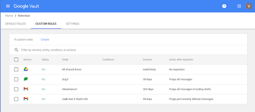 Google Vault updates new interface 2