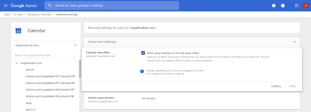 Cho phép sử dụng Google Calendar từ máy tính của bạn kể cả khi Offline