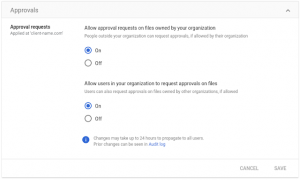 Google Docs: Document Approval Request Feature 1