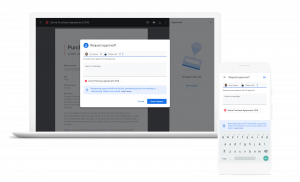 Google Docs: document approval request feature