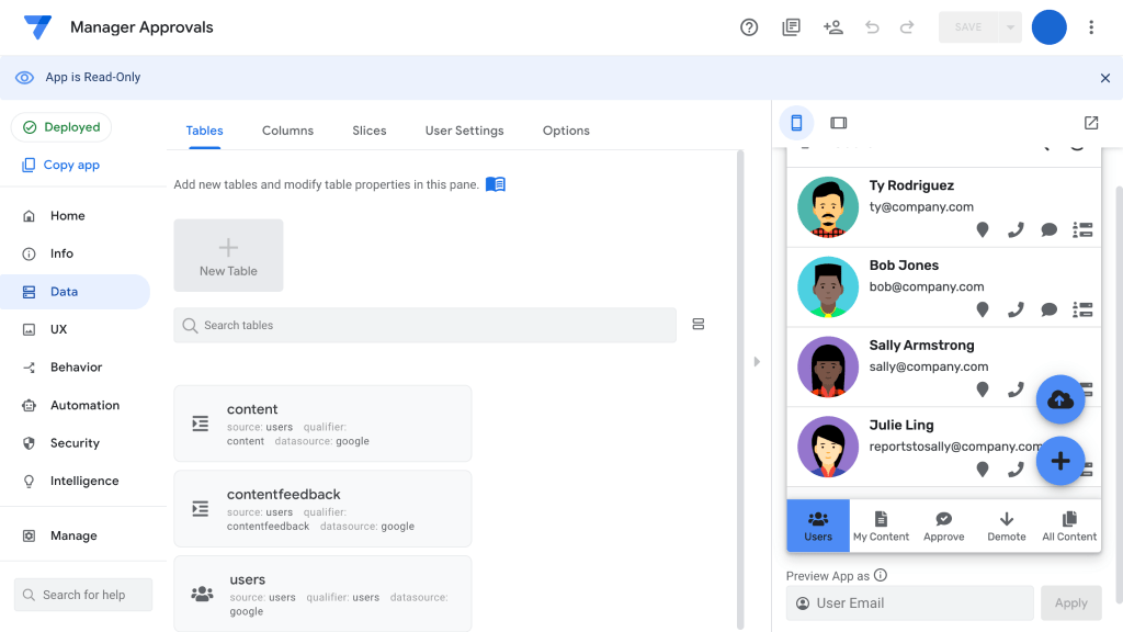 Simulation model of approval feature on admin page 