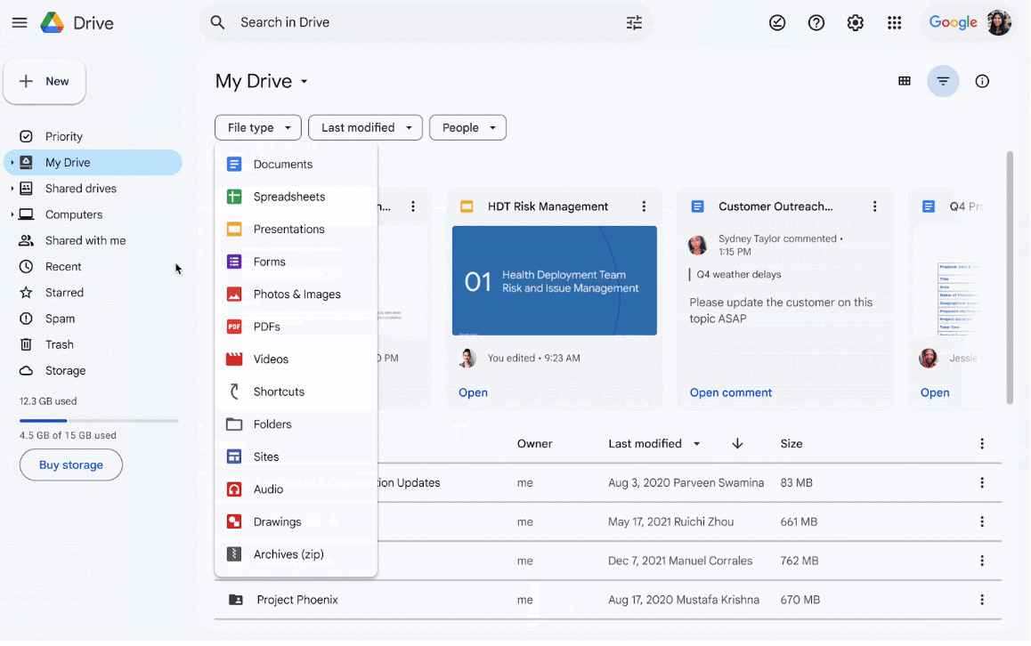 Google Drive Material Design