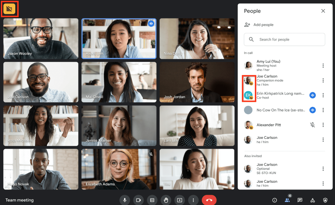 Google Meet adds labels for people outside the organization 2