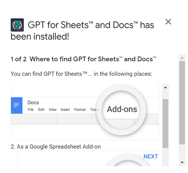 Integrate ChatGPT into Google Docs, Google Sheets 6