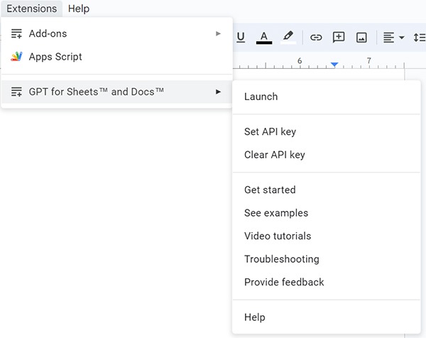Integrate ChatGPT into Google Docs, Google Sheets 7