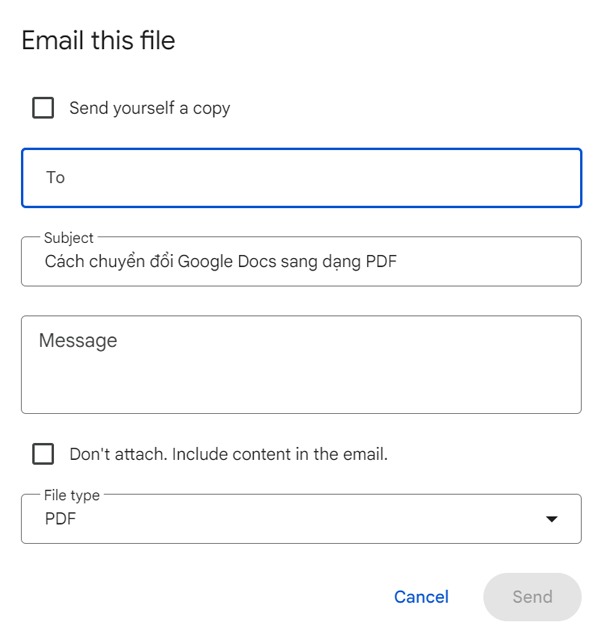 Cách chuyển đổi Google Docs sang dạng PDF 2