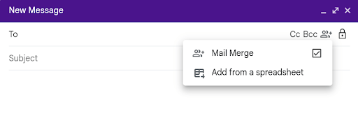 Google Sheets has been integrated with Mail Merge in Gmail 2