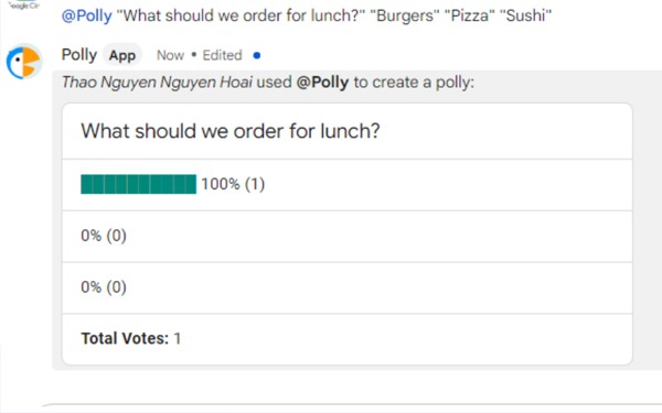 Cách tạo Poll thăm dò ý kiến trên Google Chat 3