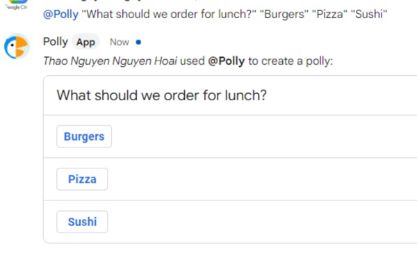 Cách tạo Poll thăm dò ý kiến trên Google Chat 2