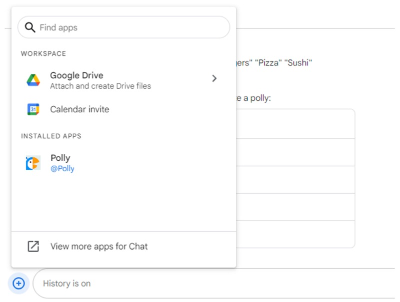 How to create a Poll on Google Chat 1