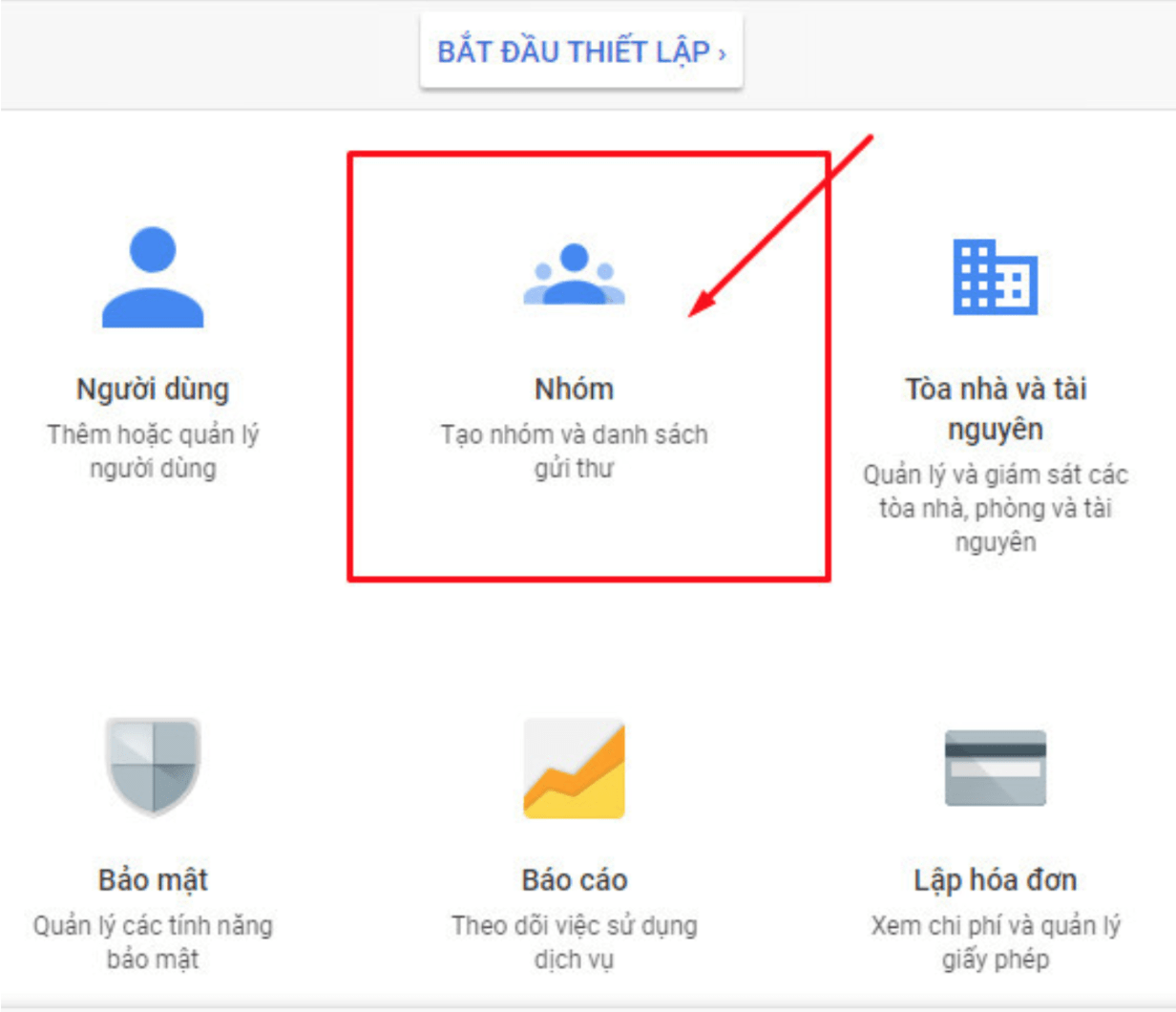 Bước 1 - Cách tạo và quản lý nhóm trong Google Workspace