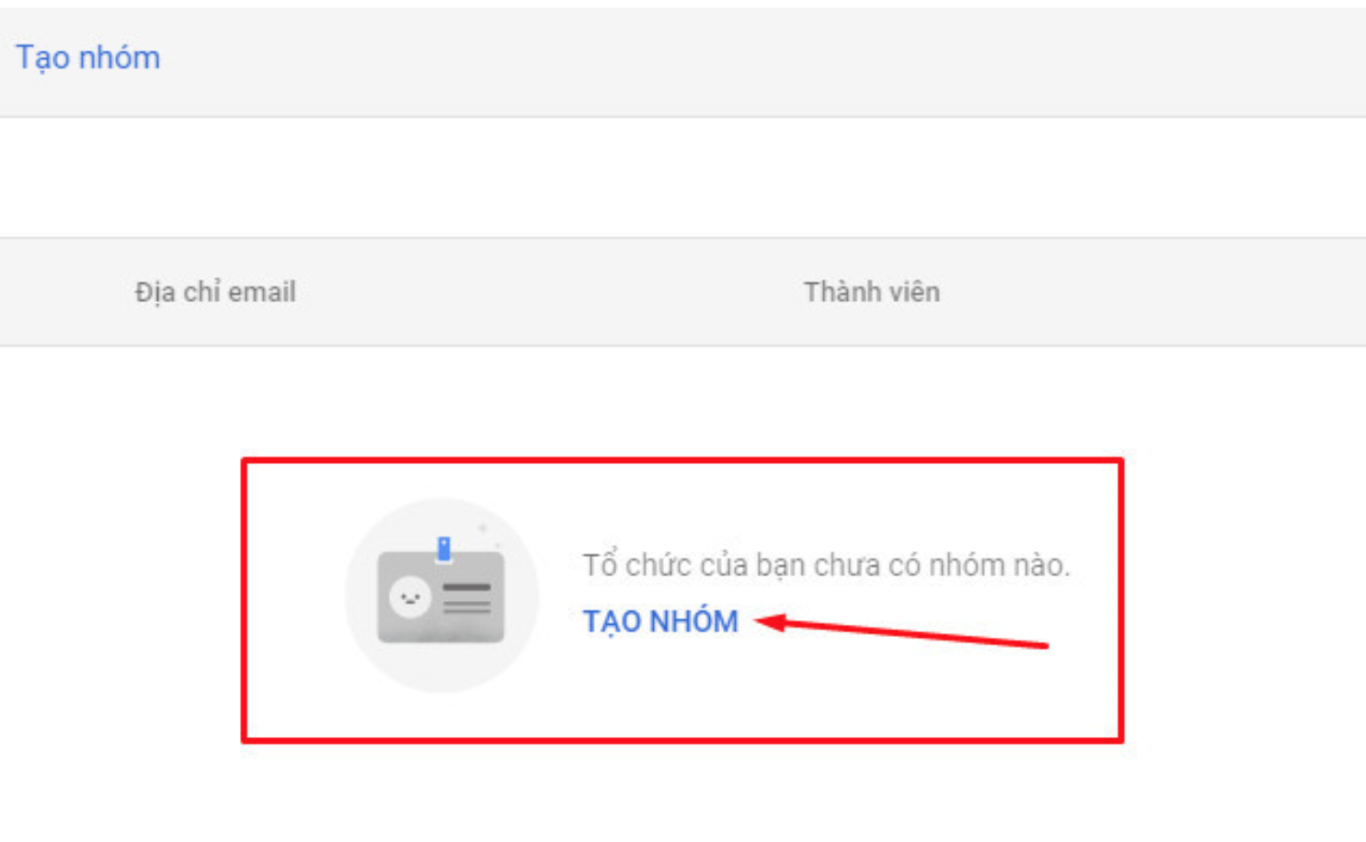 Bước 2 - Cách tạo và quản lý nhóm trong Google Workspace