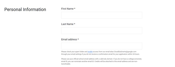 Steps to register for Google Cloud for Students 2