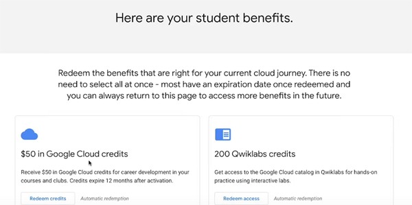 Steps to register for Google Cloud for Students 3