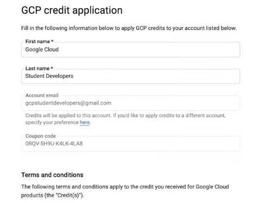 Steps to register for Google Cloud for Students 6