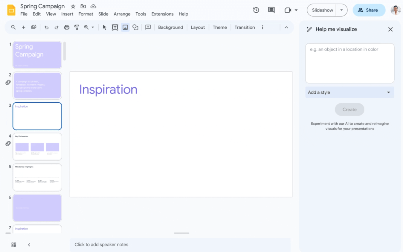 Create original images from text, right in Google Slides