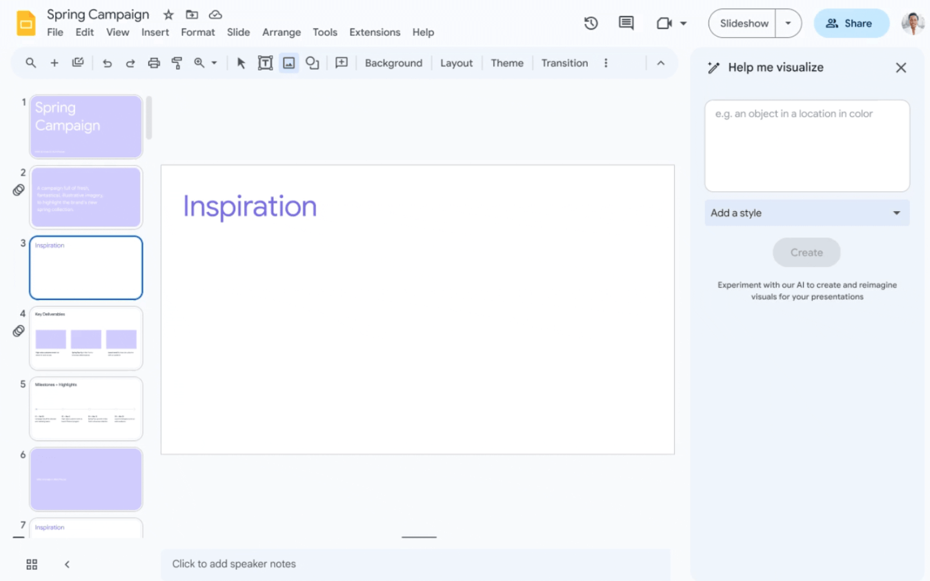 Tạo hình ảnh gốc từ văn bản, ngay trong Google Slides